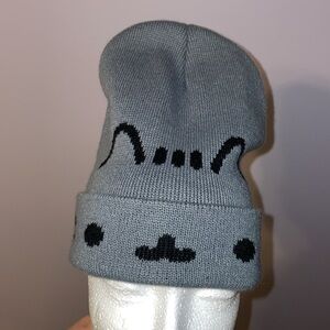 Pusheen Cat Gray Knit Beanie Hat OS